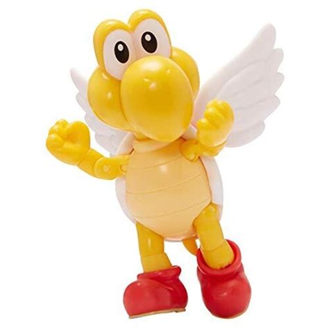 Super Mario Collectible Red Para Koopa Troopa 4 Poseable Articulated Action Figure With Wings