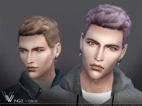 Wingssims Wings Os1113 Sims 4 Hair Male Sims Hair Hair Sims 4