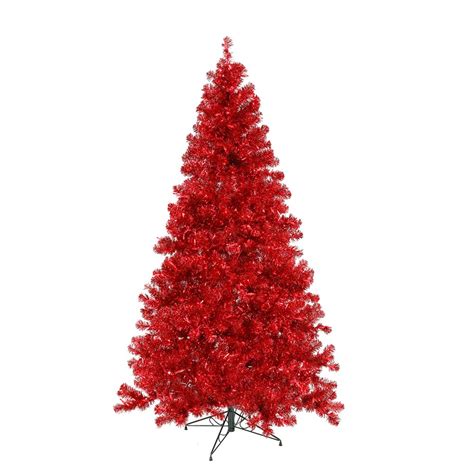 6 Ft Pre Lit Sparkling Red Artificial Christmas Tree Red Lights