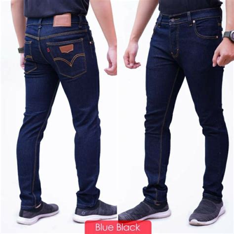 Jual Celana Jeans Garmen Standar Reguler Pria Lelaki Laki Laki Dewasa Warna Biru Black Tua Navy