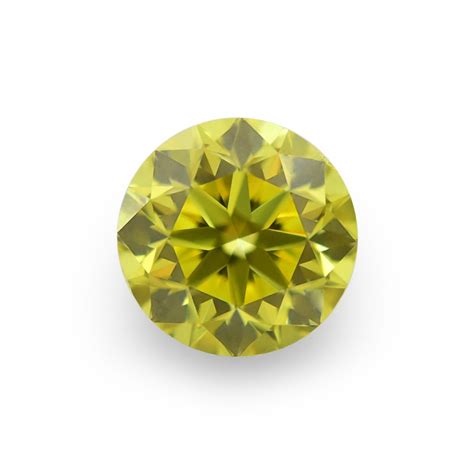 051 Carat Fancy Intense Yellow Diamond Round Shape Vs1 Clarity Gia