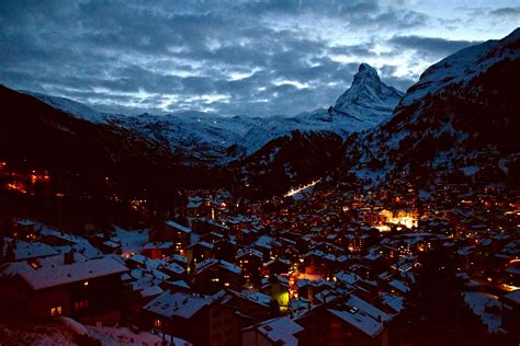 How Beautiful Is Zermatt In Switzerland At Night And Yes Thats The
