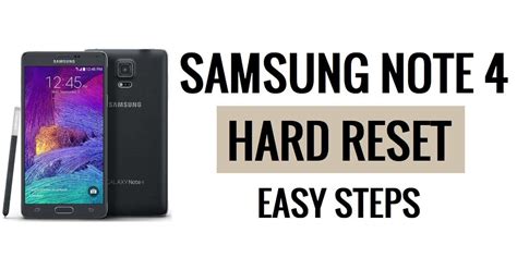 How To Samsung Note 4 Hard Reset And Factory Reset Frp Bypass Files