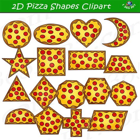 2d Pizza Shapes Clipart Graphics Download Clipart 4 School Clip Art