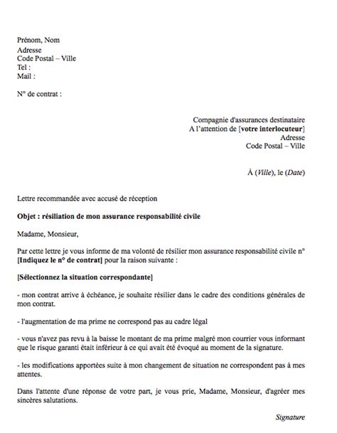 Modele lettre de resiliation syndicat. Lettre type de resiliation | Janime