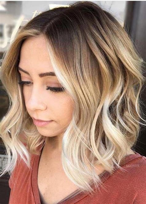 See more ideas about hair cuts, hair styles, short hair styles. Bright Balayage Highlights with Dark Roots for Women 2019 ...