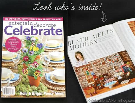 Cah News Im Featured In Celebrate Magazine Celebrations At Home