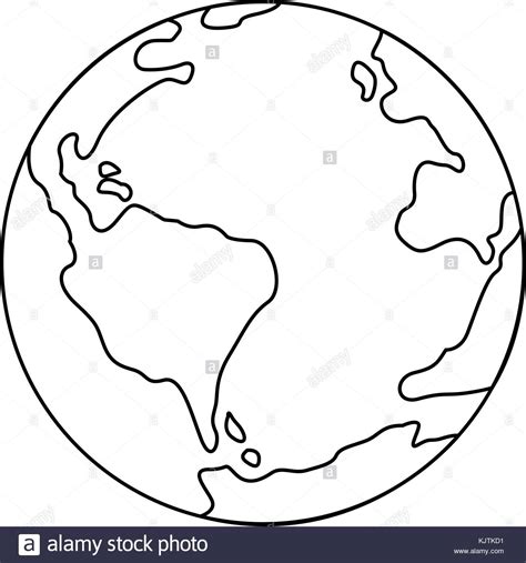 Earth Line Drawing At Getdrawings Free Download