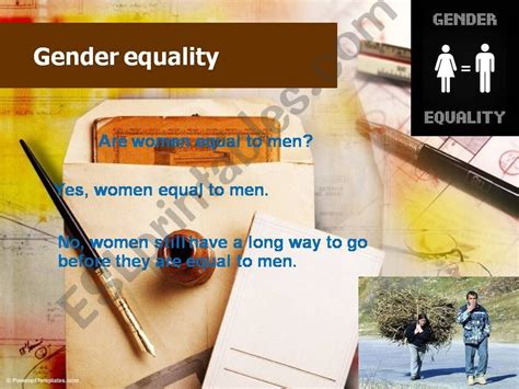 Esl English Powerpoints Gender Equality