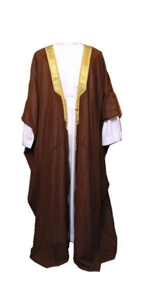 Buy Black Bisht Cloak Arab Dress Thobe Saudi Mens Robe Eid Coat Mishlah