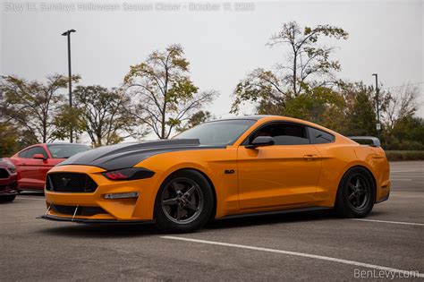Modded Orange Ford Mustang Gt