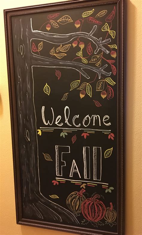 Tall Fall Chalkboard Mac Fall Chalkboard Chalkboard Wall Art