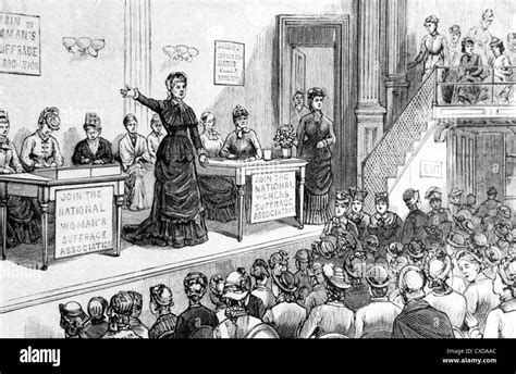 National Womens Suffrage Association At A Political Convention In
