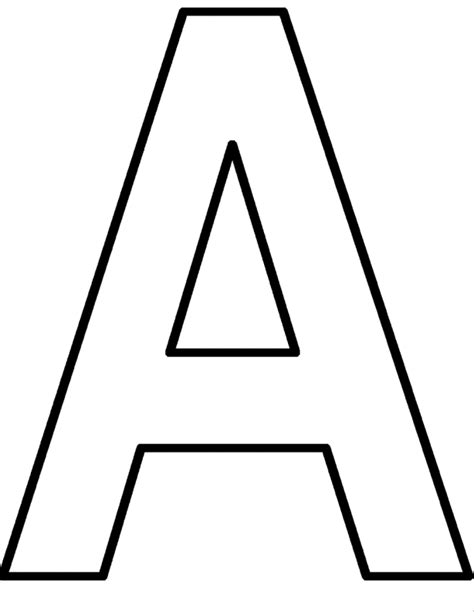 Block Letter A Coloring Page Coloring Pages
