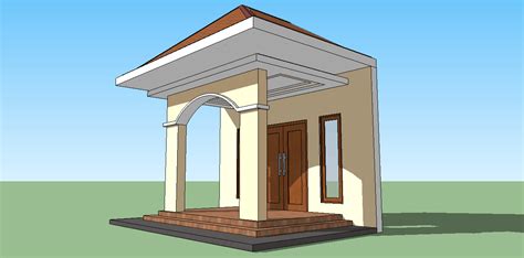 Adapun, desain dari jendela rumah ini merupakan bagian dari warisan. Sketsa Sederhana: Teras Rumah