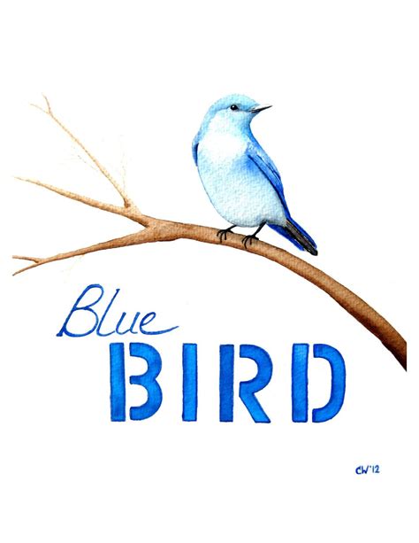 Blue Bird Of Hapiness Tattoo Idea