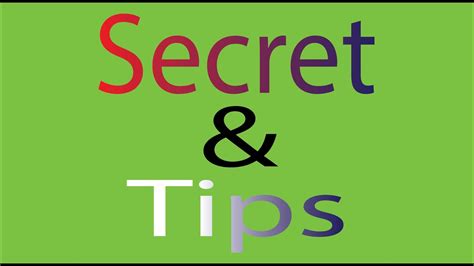 New Tips And Secret Youtube