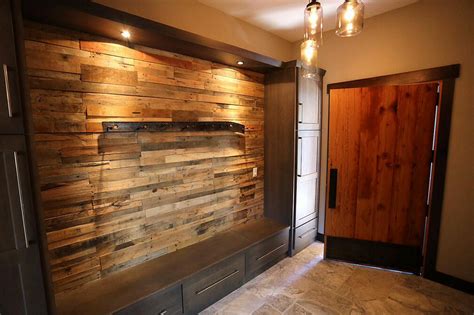 Reclaimed Pallet Wood Wall Sustainable Lumber Company