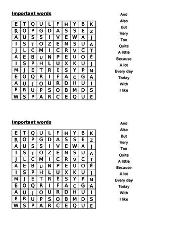 French Wordsearches Teaching Resources