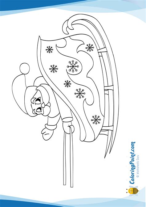 All these santa coloring pages are free and can be printed in seconds from your computer. Santa Claus on His Sleigh coloring page