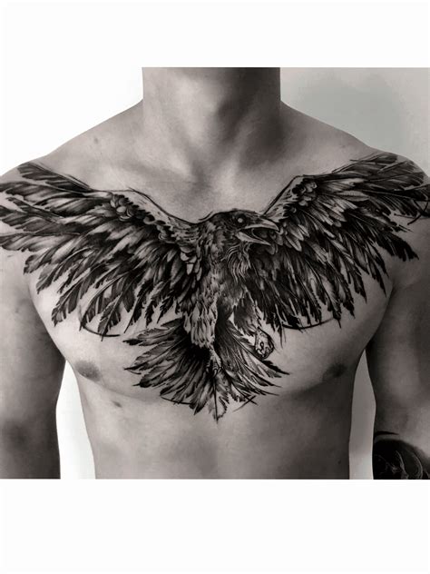 discover 68 raven tattoo chest super hot in cdgdbentre
