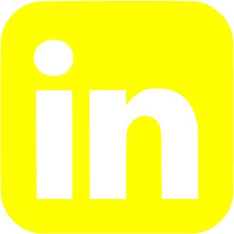 Yellow Linkedin 6 Icon Free Yellow Social Icons