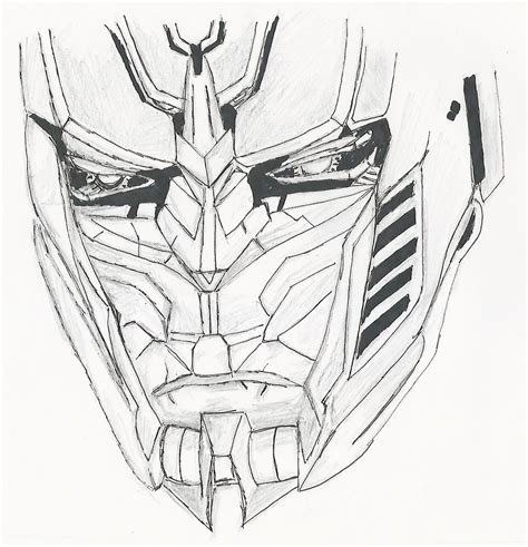 Optimus Prime Face Drawing By Omegaraijin On Deviantart