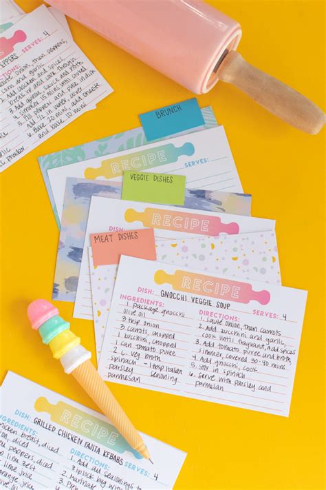 We did not find results for: Free Printable Recipe Cards + DIY Recipe Card Dividers | Club Crafted