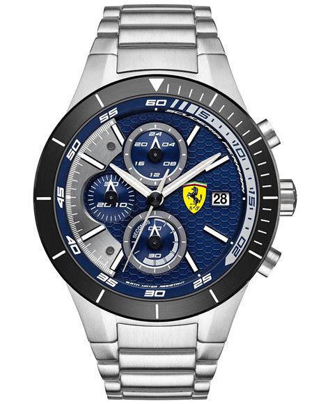 Scuderia Ferrari Mens Chronograph Redrev Evo Stainless Steel Bracelet