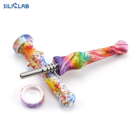 Travel Essential Weed Smoking Pipe Titanium Nail Dabs Pipe Silicone