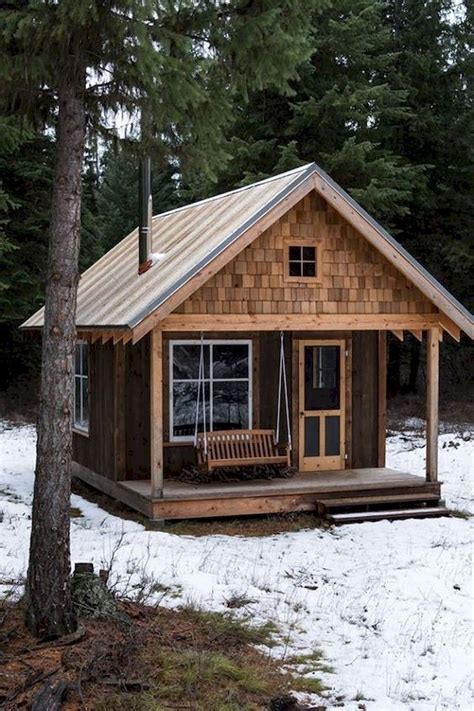 Affordable Small Log Cabin Ideas With Awesome Decoration 40affordable