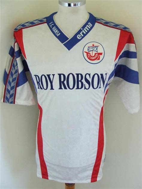 Ebay hansa rostock rares trikot zur dauerkarte saison 20/21 in l. Hansa Rostock Home baju bolasepak 1997 - 1998.