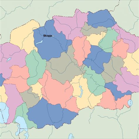Macedonia Political Map Illustrator Vector Eps Maps Eps Illustrator