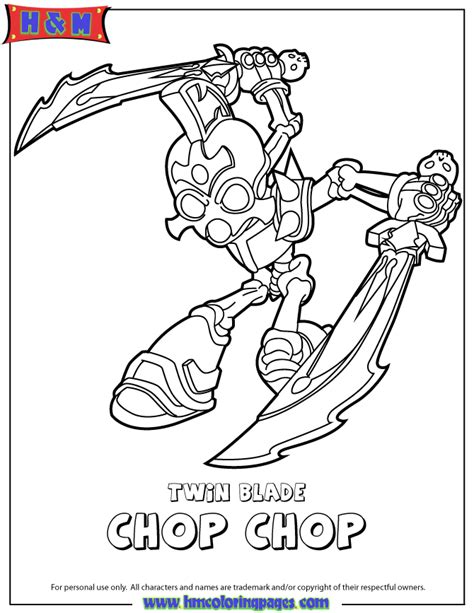 Skylanders Swap Force Undead Twin Blade Chop Chop Coloring Page