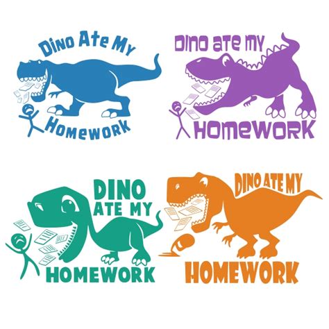 Download Dino Ate My Homework Cuttable Design