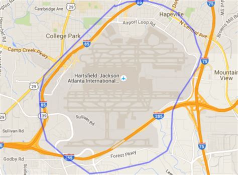 Maps On The Web Map Hartsfieldjackson Atlanta International Airport