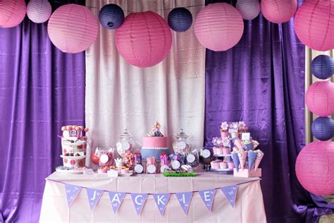 Pink And Purple Birthday Party Ideas Photo 2 Of 23 Catch My Party