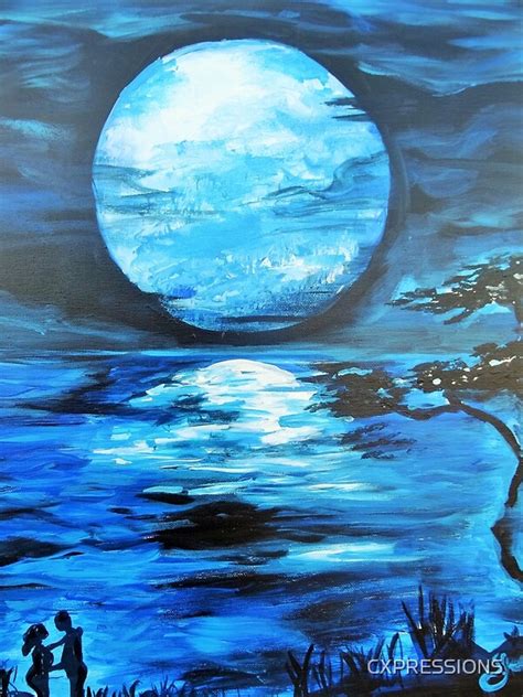 Blue Moon Art Prints By Cxpressions Redbubble