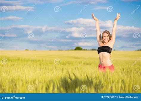 Cheerful Young Woman Stock Image Image Of Caucasian 127275957