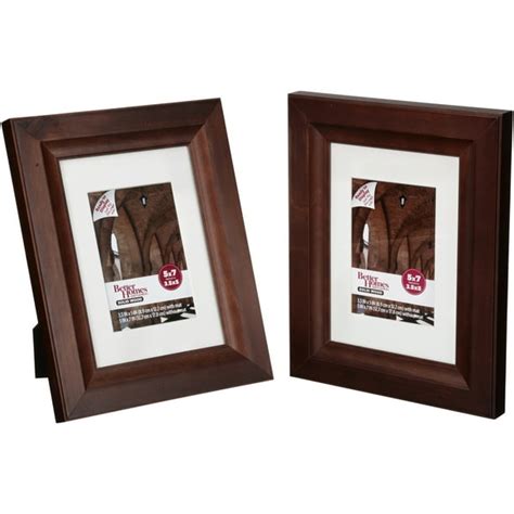 better homes and gardens® traditional brown 5x7 matted solid wood picture frames 2 ct pack
