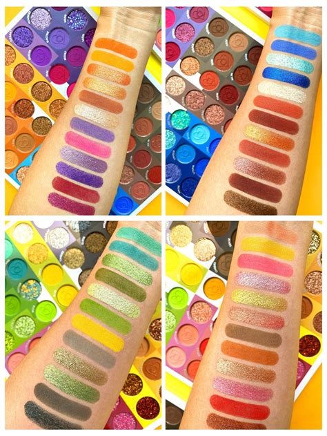 Swatches Of Our Mega Rainbow Palette Which Color Board Is Your Fave😍 Bridal Eye Makeup Eye