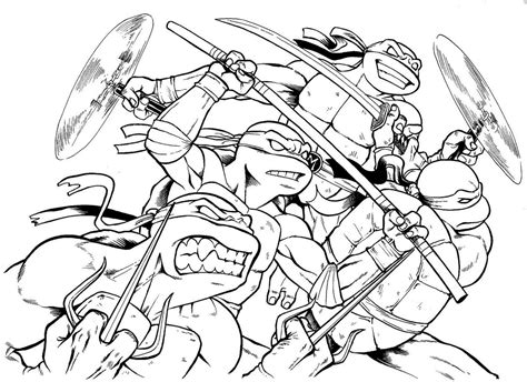 Coloriages Tortues Ninja - Coloriages gratuit à imprimer