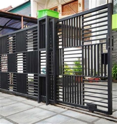 Gambar pagar rumah kombinasi besi dan batu alam. Gambar Pagar Minimalis Terbaru Untuk Rumah - Content