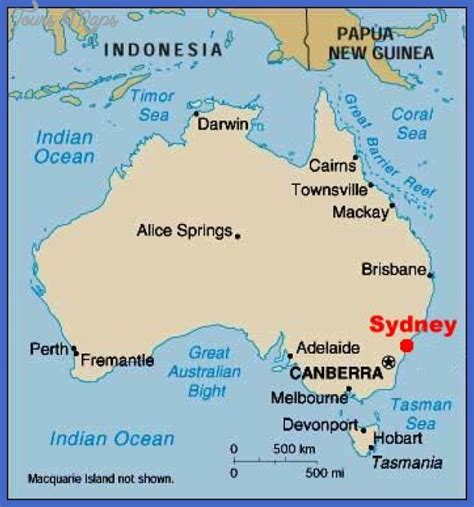 City Of Sydney Australia Map United States Map