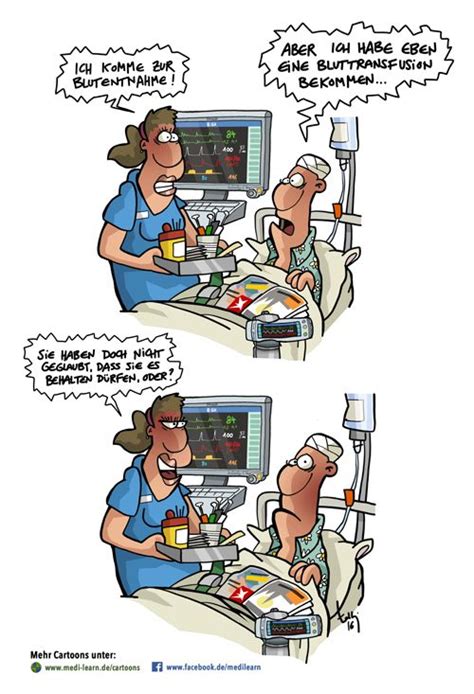 Blutentnahme Krankenschwester Cartoon Lustig Humor Krankenschwester Witze