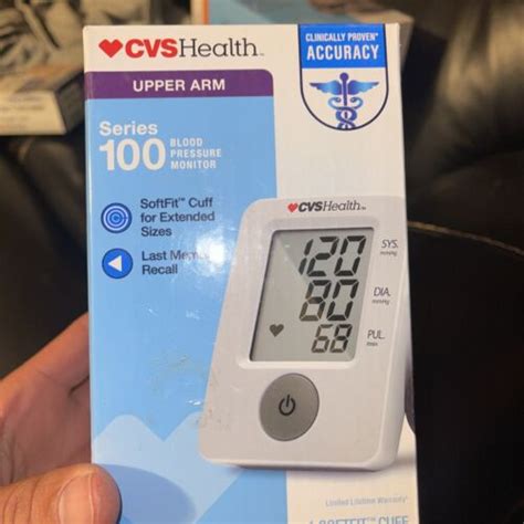 Cvs Health Upper Arm Series 100 Blood Pressure Cuff Monitor New 87 16
