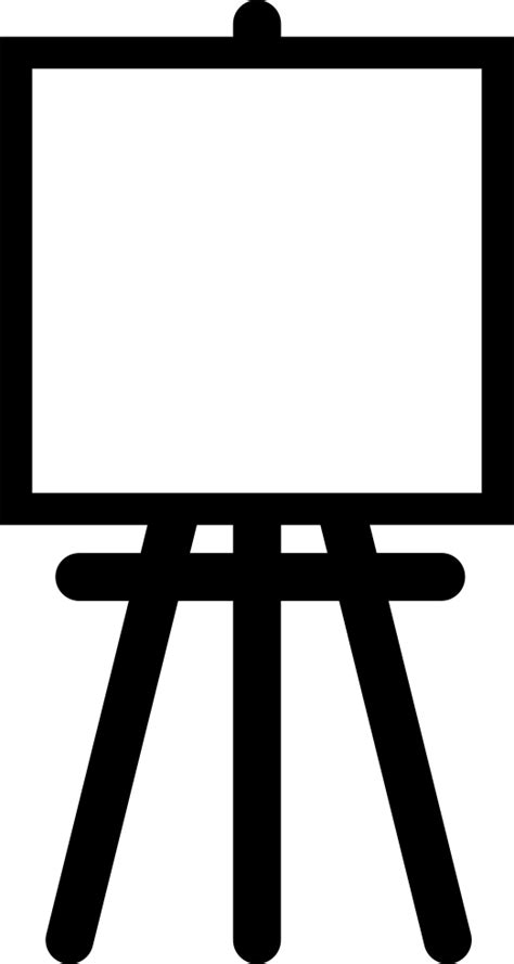 Download Vector Black And White Download Painter Easel With Easel