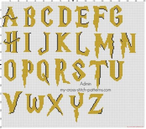Some of the technologies we use are necessary for critical functions like security and site integrity, account authentication, security and privacy preferences, internal site usage and maintenance data, and to make the site work correctly for browsing and transactions. Colored Harry Potter font cross stitch alphabet free ...