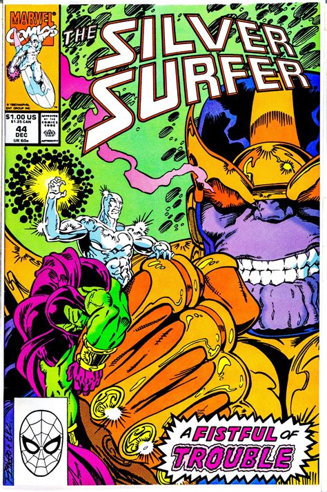 Silver Surfer 44 1st Appearance Of Thanos Infinity Gauntlet Marvel