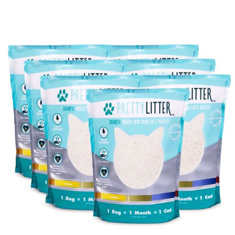 Seven Bags Of Pretty Litter Health Monitoring Cat Litter Prettylitter